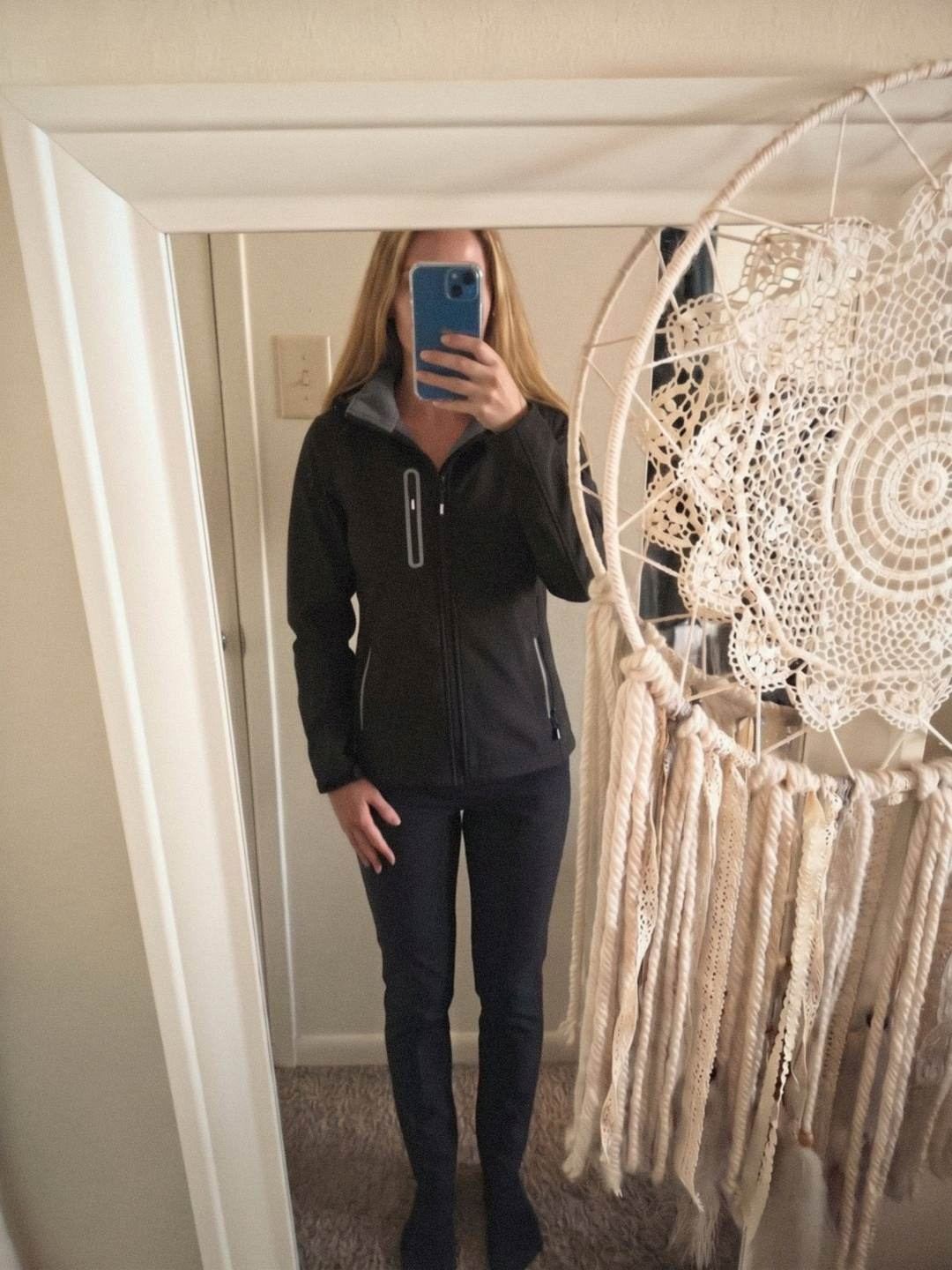 Grey softshell jacket