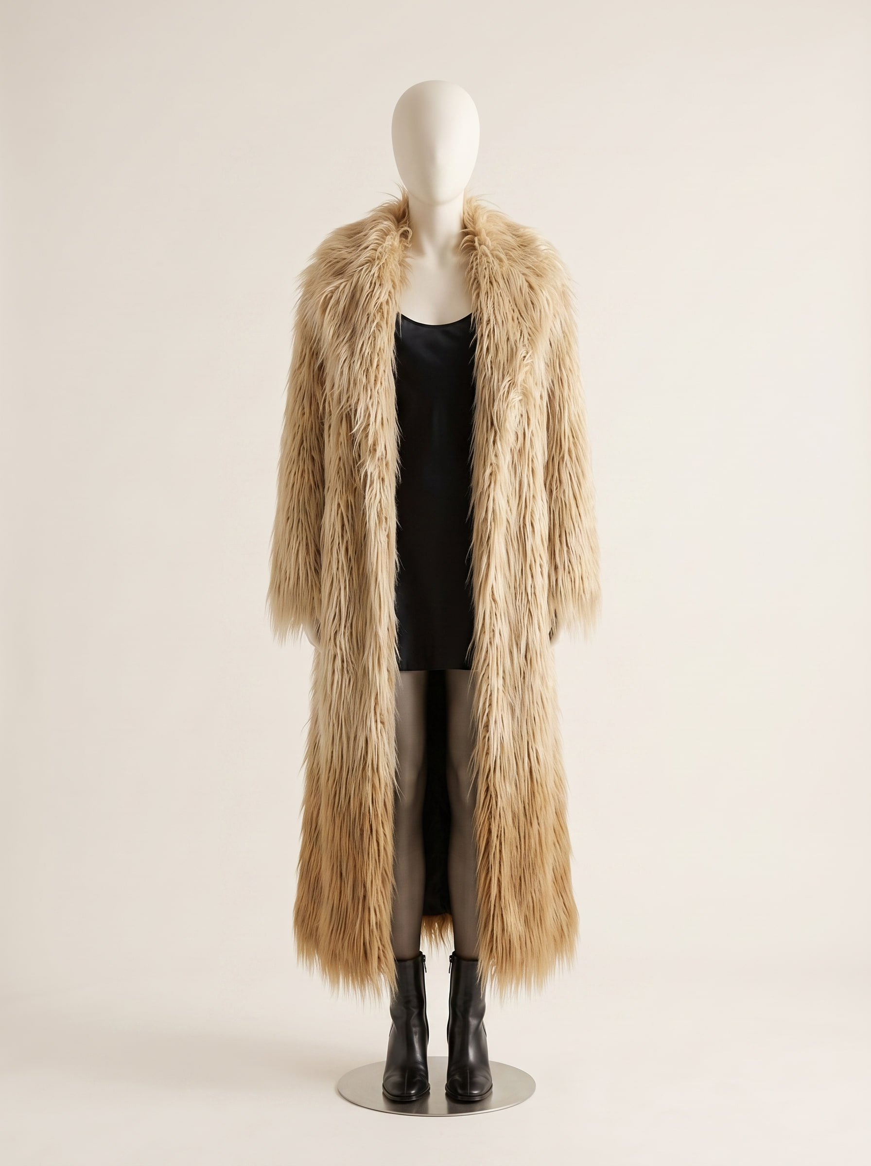 Alabaster, a custom faux fur coat by Kroja, made to order