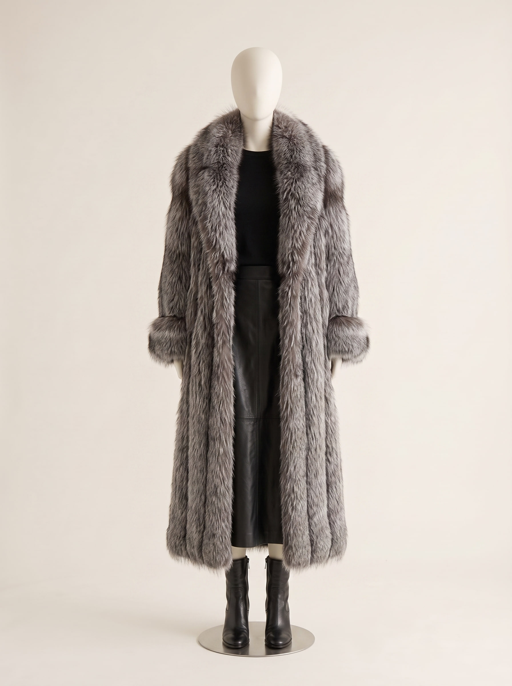 Cinder, a custom fox fur coat by Kroja, made to order