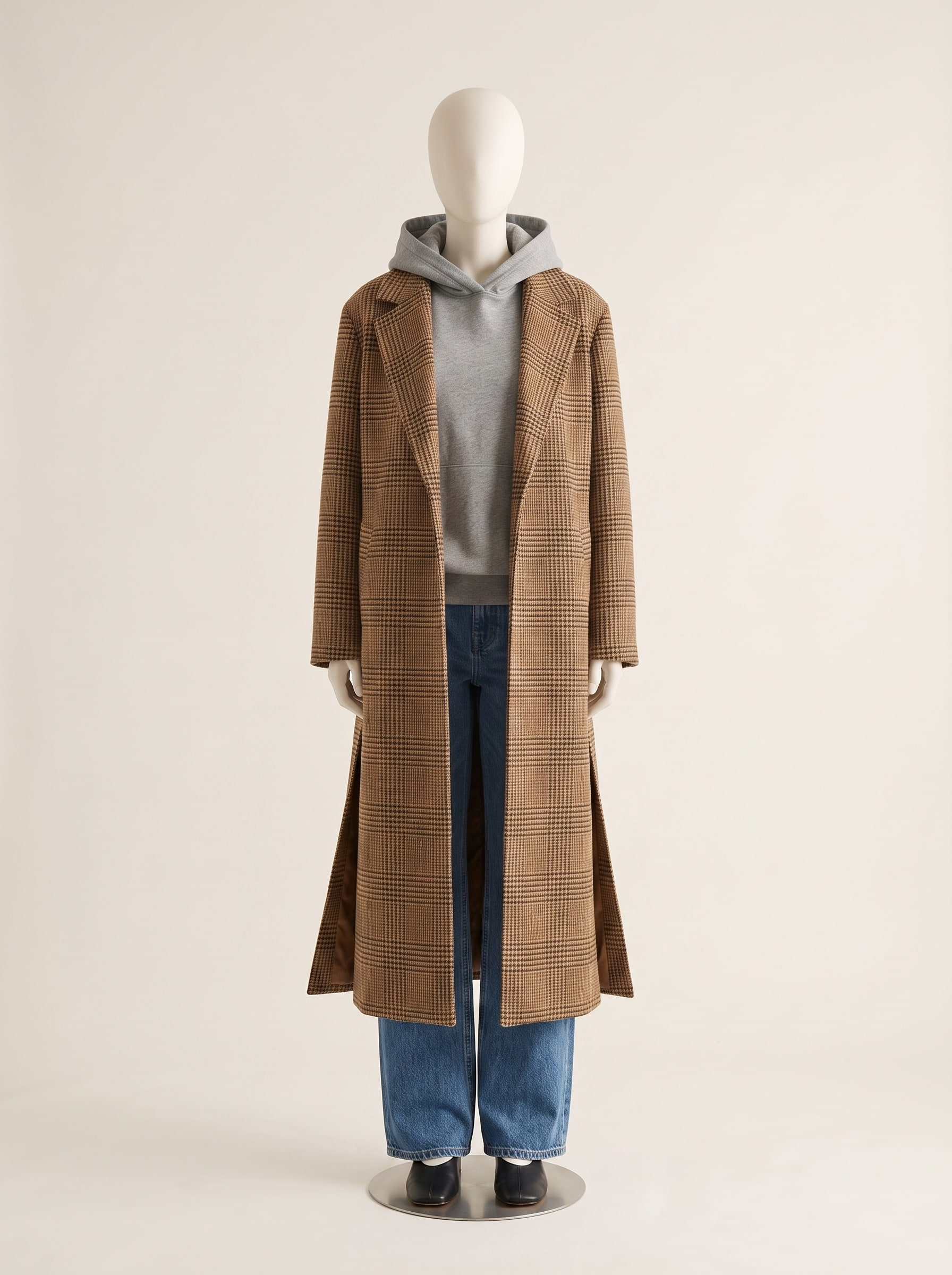 Covert, a custom wool check coat by Kroja, made to order