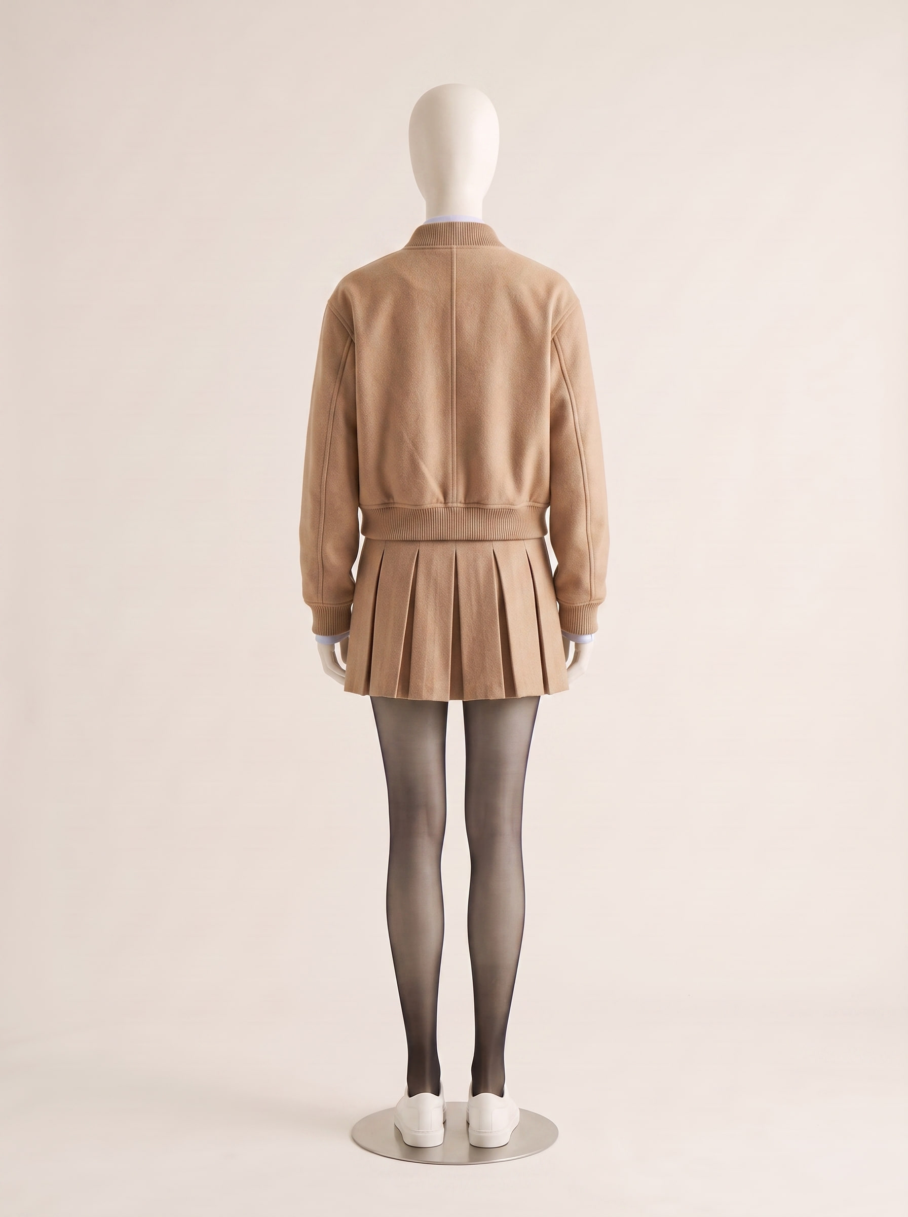 Michaelmas, back view of a custom brushed wool flannel jacket by Kroja
