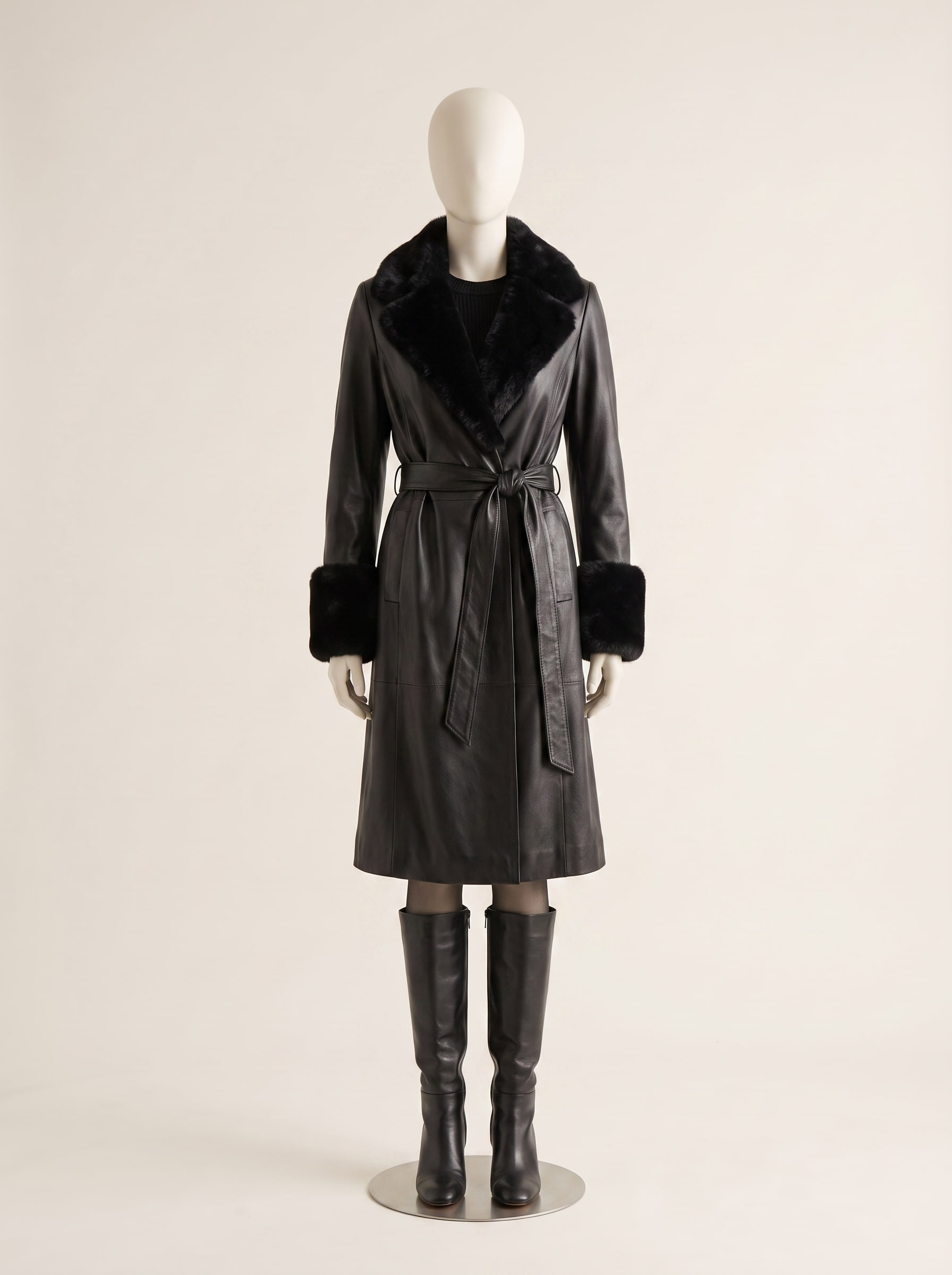 Nocturne, a custom leather coat by Kroja, made to order